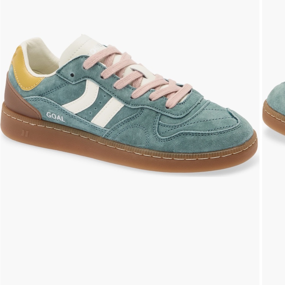 Coolway Teal and Pink Sneakers with Yellow Accent.